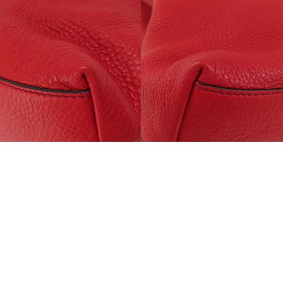 Gucci Chain Shoulder Soho Tote Bag Leather Red - Picture 9 of 9